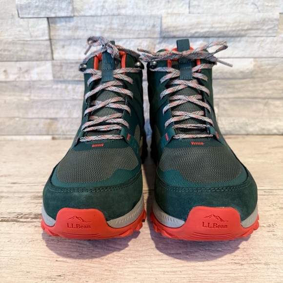 Men's Hiking L.L.Bean Access Hiking Boots Mid Waterproof Size 10 Green TEK 2.5 - Picture 3 of 11